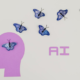 A Computer-generated Image of Butterflies Flying Out of a Human Head, Symbolizing the Rise of Artificial Intelligence
